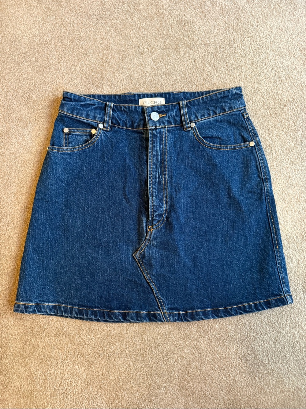 Pilcro Denim A-Line Mini Skirt